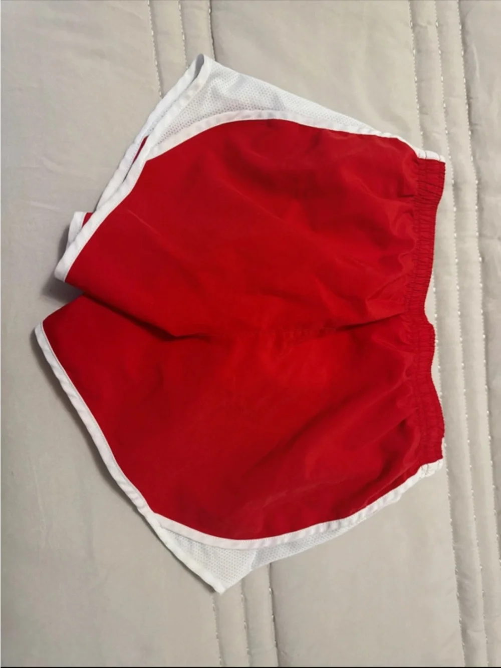 Nike Red & White Girls' Athletic Shorts